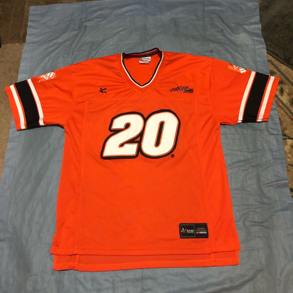 NASCAR tony Stewart chase authentic Joe Gibbs racing stitched jersey Size L